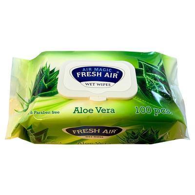 UTIERKY VLHČENÉ FRESH AIR ALOE VERA 100ks KLIP