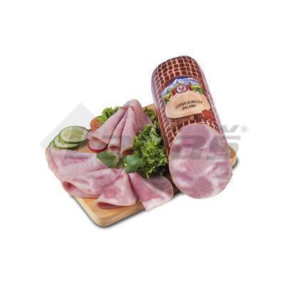 SALÁMA ŠUNKOVÁ ÚDENÁ cca 2000g /VÁHA/ 70% PODIEL MÄSA CIMBAĽÁK