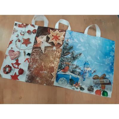 TAŠKA S UŠAMI VIANOČNÝ MOTÍV 42x47 LD