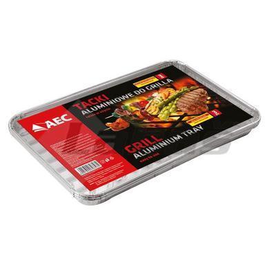 TÁCKA NA GRIL 3ks HRANATÁ 34,4cm x 22,7cm 56mi ALU AEC