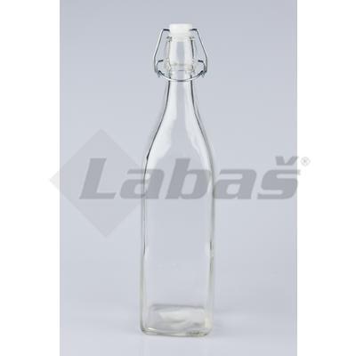 FĽAŠA SKLENENÁ S KLIPSOM 1l HRANATÁ