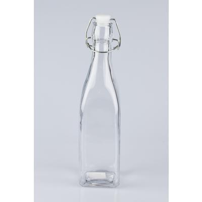 FĽAŠA SKLENENÁ S KLIPSOM 0,5l HRANATÁ