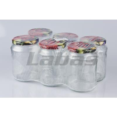 POHÁR NA ZAVÁRANINY TWIST 0,72l 6ks S VRCHNÁKOM 82mm