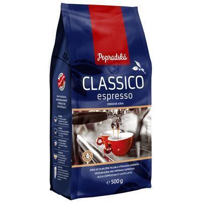 KÁVA ZRNKOVÁ ESPRESSO CLASSICO 500g POPRAD