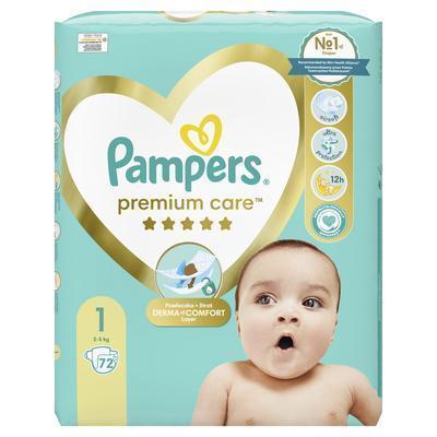 PLIENKY PAMPERS PREMIUM S1 2-5kg 72ks