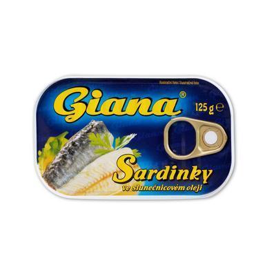 SARDINKY V OLEJI 125g /PP 90g GIANA