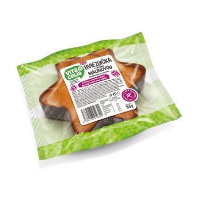 HVIEZDIČKA S NÁPLŇOU MALINOVOU BEZLEPKOVÁ 150g B