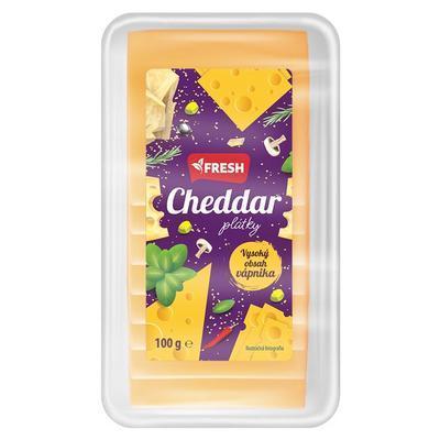 SYR PLÁTKY CHEDDAR 100g FRESH