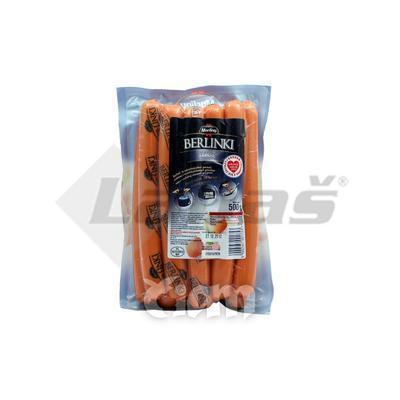 PÁRKY BERLINKI CLASSIC 500g VB MORLINY 66% PODIEL MÄSA