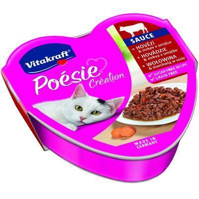 PAŠTÉTA MAČKA HOVÄDZIE A MRKVA 85g POÉSIE SAUCE VITAKRAFT