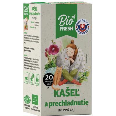 ČAJ BYLINNÝ BIO KAŠEĽ A PRECHLADNUTIE 40g FRESH