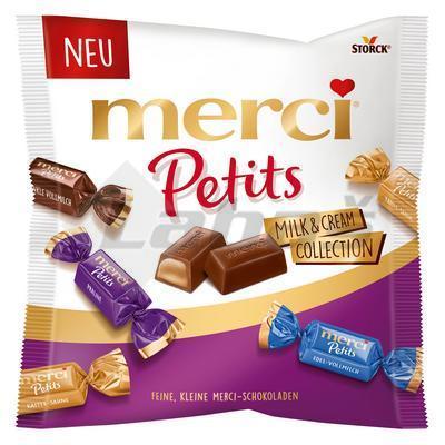 CUKRÍKY ČOKOLÁDOVÉ MERCI PETITS MILK&CREAM COLLECTION 125g