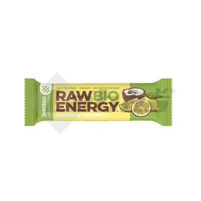 TYČINKA RAW ENERGY BIO LEMON & COCONUT 50g BOMBUS BEZLEP