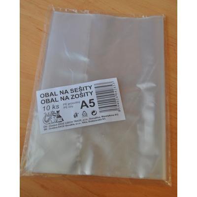 OBAL NA ZOŠITY A5 10ks PLASTOVÝ PRIESVITNÝ EKOZ -8594024042853