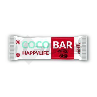 TYČINKA BIO KOKOS S VIŠŇAMI 40g HAPPYLIFE COCO BAR BEZLEP