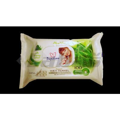 UTIERKY VLHČENÉ PAPILION ALOE VERA S KLIPOM 100ks