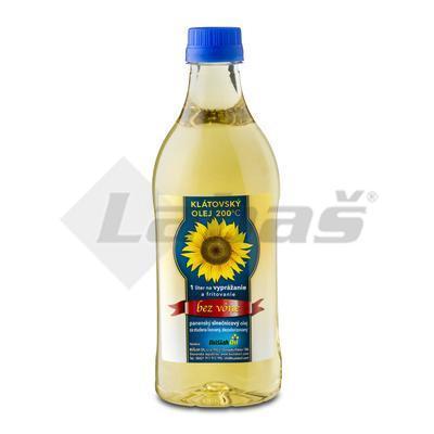 OLEJ SLNEČNICOVÝ NA VYPRÁŽANIE ZA STUD. LISOVANÝ 1l PET KLÁTOVSKÝ