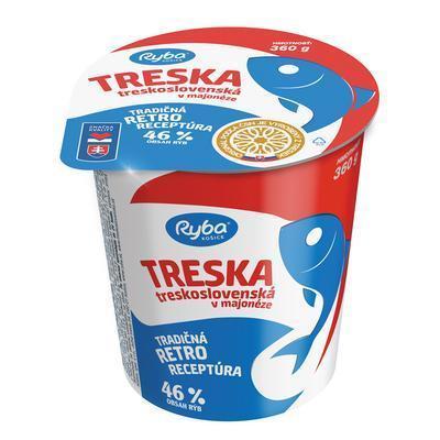 ŠALÁT TRESKA V MAJONÉZE TRESKOSLOVENSKÁ 360g RYBA