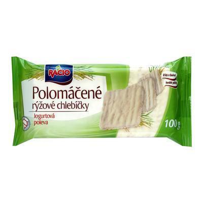 CHLEBÍK RYŽOVÝ POLOMÁČANÝ JOGURTOVÁ POLEVA 100g RACIO BEZLEP