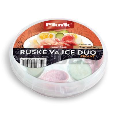 RUSKÉ VAJCE DUO PIKANT 240g PIKNIK RYBA zár. 10dní