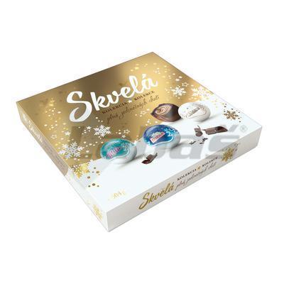 KOLEKCIA VIANOČNÁ SKVELÁ ČOKOLÁDOVÉ GULE HORALKY,MILA,KÁVENKY 504g
