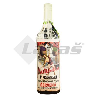ŠŤAVA 100% HROZNOVÁ ČERVENÁ 0.75l MATYŠÁK SKLO