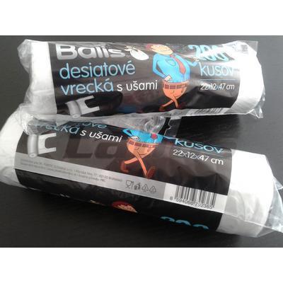 VRECKÁ DESIATOVÉ S UŠAMI 200ks 6mi ROLKA BALIS